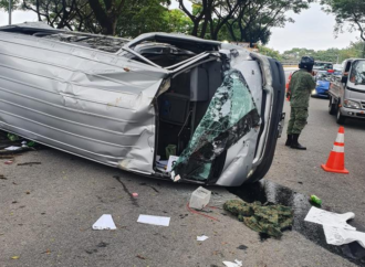 School Bus Overturns on Central Expressway, Nine Injured