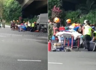 73-Year-Old Taxi Driver Hospitalized After Collision with SAF Vehicle in Pioneer Road North