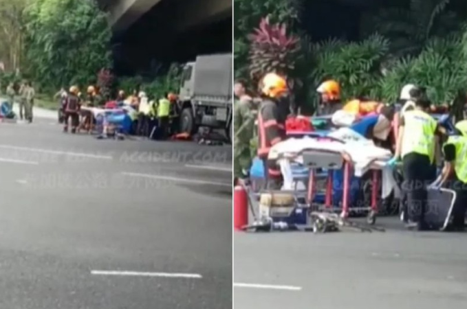 73-Year-Old Taxi Driver Hospitalized After Collision with SAF Vehicle in Pioneer Road North